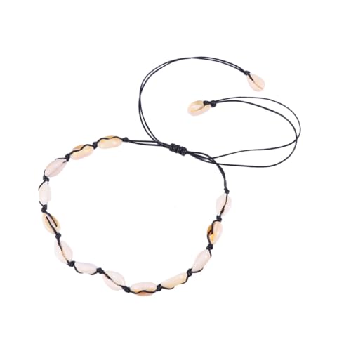 LRXIYODE Natürliche Muschel Halskette Damen Anhänger Kette Schwarz Leicht Komfortabel Modisch Für Party Strand Anlass von LRXIYODE