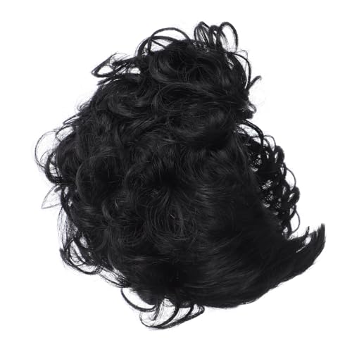 LRXIYODE Natural Look Kurzhaarperücke Damen Kurz Lockige Synthetische Perücke mit Natürlichen Fransen und Verstellbaren Trägern Schwarze Geschichtete Wellen für Alltag Sommer Casual LRXIYODE Natural Look Kurzhaarperücke Damen Kurz Lockige Synthetische Perücke mit Natürlichen Fransen und Verstellbaren Trägern Schwarze Geschichtete Wellen für Alltag Sommer Casual von LRXIYODE