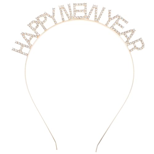 LRXIYODE Neujahrs Haarreif Strass Haarband Damen Glänzend Leicht Party Accessoire Tragbar Für Silvester Feier Year Party Dekoration von LRXIYODE