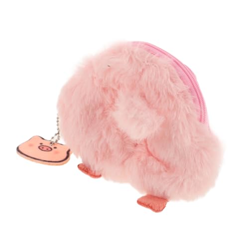 LRXIYODE Niedliche Mini Münzgeldbörse für Frauen Plüsch Kleiner Münzhalter Weicher Trendiges Design Kompakter Geldbeutel Für Schlüssel und Kleingeld von LRXIYODE