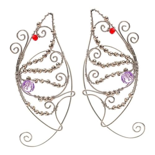 LRXIYODE Ohrclips Damen Schmetterling Ohrklemmen Frei von Piercing Cosplay Schmuck Fairy Accessoires Bequem Für Ohrgrößen Elegant Handgefertigt von LRXIYODE