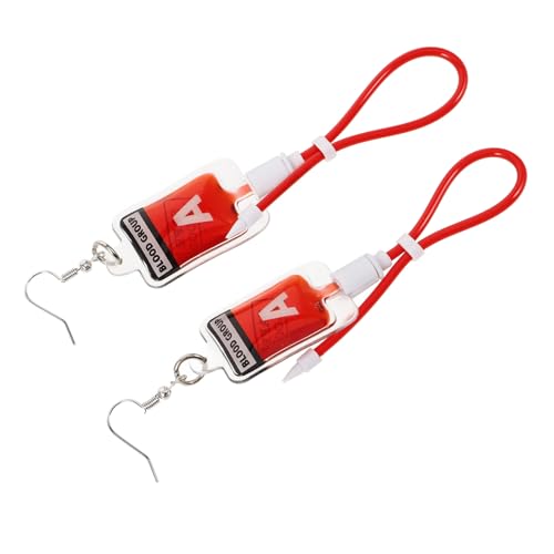 LRXIYODE Ohrhänger mit Tropfenförmigem Design Leichte Stylische Damen Ohrringe in Außergewöhnlichem Blutplasma Look Modisches Schmuck Accessoire für Alltag und Besondere Anlässe von LRXIYODE