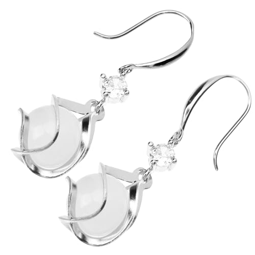 LRXIYODE Opal Katzenaugen Ohrringe Damen Hängend Vintage Stil Trendige Tropfenohrringe Weiß Kupfer Vergoldet Modischer Schmuck für Frauen Alltag Party von LRXIYODE