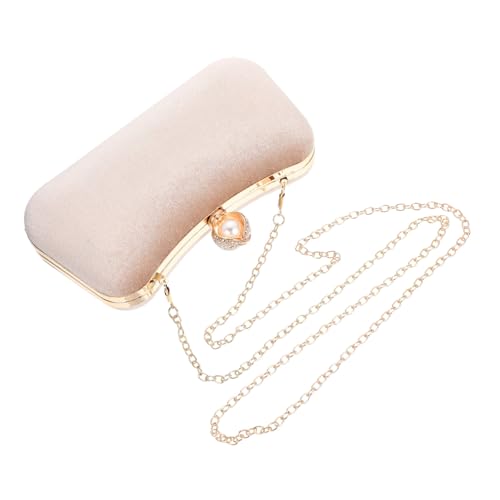 LRXIYODE Perlen Abendtasche Damen Clutch Bag Handtasche für Party Banquet Dinner Vintage Perlenverschluss Kleine Umhängetasche für Frauen Geeignet für Reise und Strand von LRXIYODE