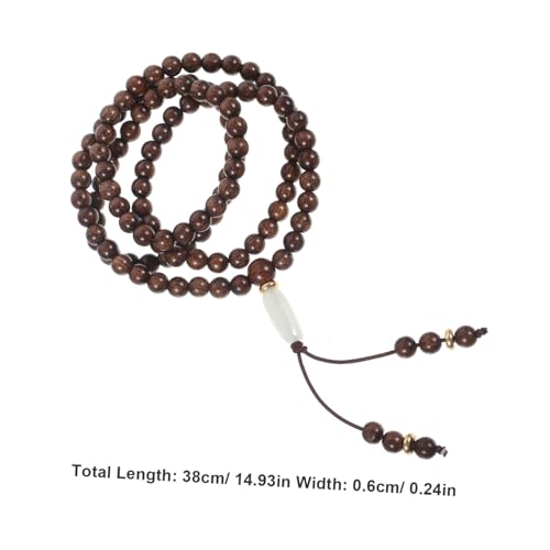 LRXIYODE Perlen Armband Damen Holz Buddha Armband Sandelholz Gebetskette Elegantes Yoga Schmuckstück von LRXIYODE