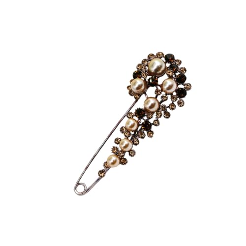 LRXIYODE Perlen Brosche mit Strassstein Anstecknadel aus Hochwertiger Leichter Schmuck für Damenkleidung für Party und von LRXIYODE