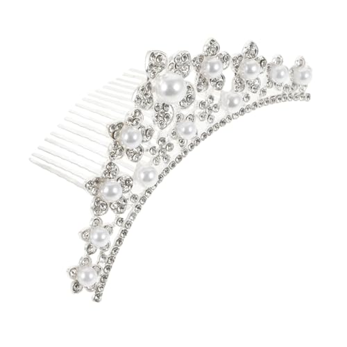 LRXIYODE Perlen Haarkamm Krone für Damen Braut Haarschmuck Hochzeit Leichtes Design Langlebiges Material Geeignet für Verlobung Ball und Festliche Anlässe von LRXIYODE