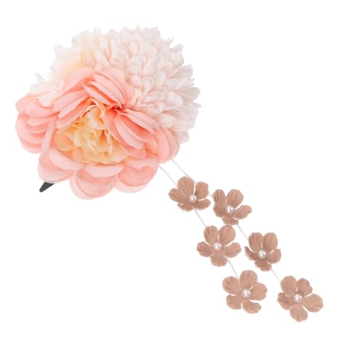 LRXIYODE Perlen Haarklammer Chinesischer Stil Vintage Haarschmuck Blume Simulation Kopfschmuck Damen Hochzeit Brautfest von LRXIYODE
