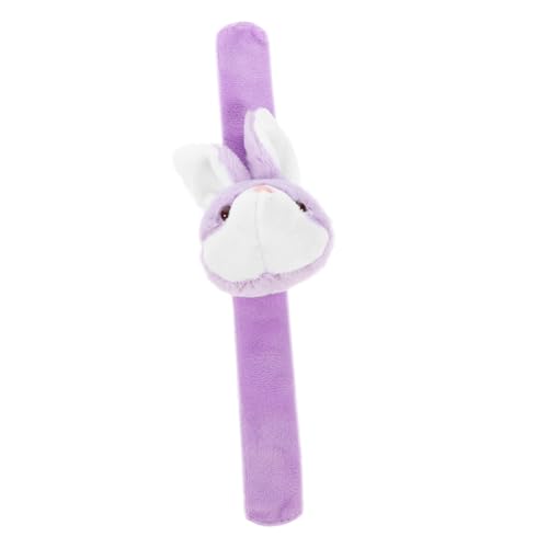 LRXIYODE Plüsch Hasen Slap Armband Niedliches Tiermotiv mit Weichem Kuschelstoff Einfach zu Tragen Robustes Wristband für Partydeko und Kindergeburtstag von LRXIYODE