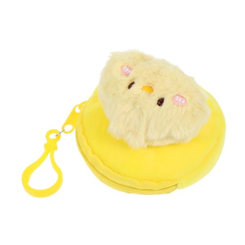 LRXIYODE Plüsch Kleingeldbeutel Mädchen Cartoon Mini Münzbeutel Weiches Material Tragbar Lustige Hühnerform Münzgeldbörse Für Schule Und Alltag von LRXIYODE