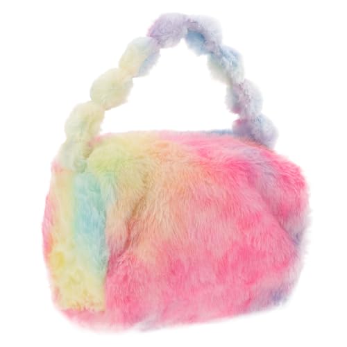 LRXIYODE Plüsch Kosmetiktasche für Frauen Weiche Make Up Tasche mit Reißverschluss Tragbare Reisetasche für Kosmetik und Hautpflege Leicht und Organisiert für Unterwegs und Zuhause von LRXIYODE