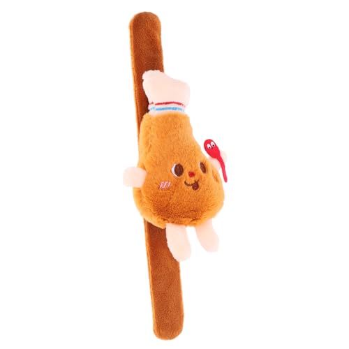 LRXIYODE Plüsch Schnapparmband Kuscheliges Slap Armband Simulation Hühnchenkeule Weiches Wristband Flexibel Party Mitgebsel Kindergeburtstag Tasche Füller von LRXIYODE