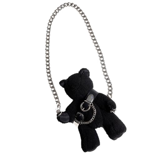 LRXIYODE Plüsch Umhängetasche Bär Form Kleine Schultertasche Damen Cartoon Stofftier Bag Kuschelig Niedlich Geschenkidee Alltag Stylisch von LRXIYODE