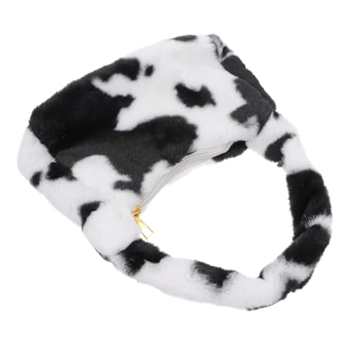 LRXIYODE Plüsch Umhängetasche Damen Kuschelig Warm Schultertasche Handtasche mit Reißverschluss Modische Kleine Beuteltasche für Herbst Winter Alltag Vielseitig Zufällige Farbe von LRXIYODE