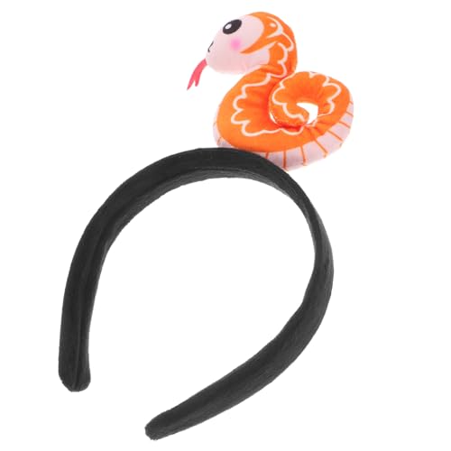 LRXIYODE Plüsch-schlangen-stirnband Stofftier-kopfbedeckung Chinesische Schlangenpuppe Elastischer Haarreif Für Halloween-verkleidungen Und Partys von LRXIYODE