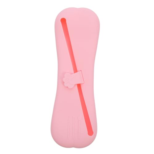 LRXIYODE Portabler Silikon Kosmetik Pinsel Organizer Schminktasche Makeup Brush Case Aufbewahrungstasche Reise Makeup Tools Organizer Kompakt Langlebig Leicht Rosa von LRXIYODE