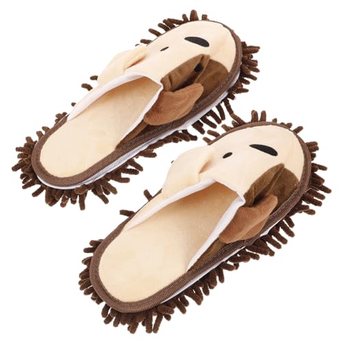 LRXIYODE Praktische Chenille Mop Hausschuhe zum Waschen und Rutschfeste Bodenreinigung Hausschuhe für Innenbereich Bequeme Langlebige Reinigungsslipper Passend für Schuhgröße von LRXIYODE