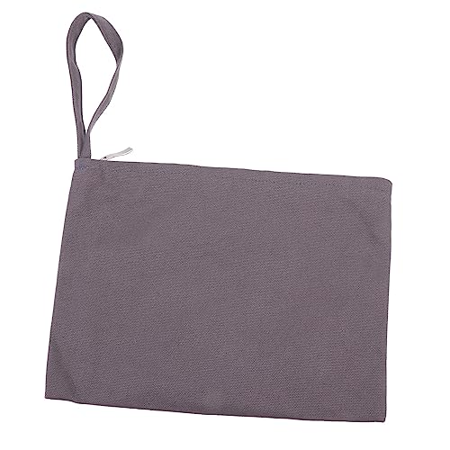 LRXIYODE Praktische Handytasche aus Canvas mit Reißverschluss Große Kapazität für Münzen und Mobiltelefon Multifunktionale Stofftasche für Outdoor Schule Shopping und Alltag Tiefgrau von LRXIYODE