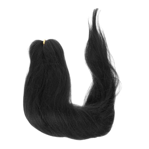 LRXIYODE Pre Stretched Braiding Hair Extension Kunsthaar für Frauen Mädchen Synthetische Geflochtene Zöpfe Schwarze Fake Hair Verlängerung für Festival Party Cosplay und Karneval von LRXIYODE