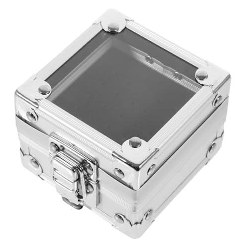 LRXIYODE Professionelle Nagelbohrer Aufbewahrungsbox aus Zinklegierung Staubdichtes Organizer case für Maniküre Schleifköpfe mit Speziellem Lochdesign Praktisches Nail Art Polishing Head von LRXIYODE