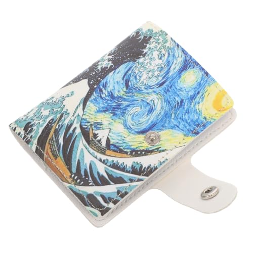 LRXIYODE Pu Kartenetui mit Großem Fassungsvermögen Praktischer Druckknopf Multifunktionaler Kartenhalter für Kreditkarten Ausweise Visitenkarten Schützender Kartenbeutel im von LRXIYODE