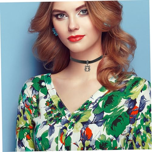 LRXIYODE Punk Style Kettenhalsband Damen Verstellbarer Gothic Choker Kunstleder Halskette Leicht Langlebig Für Alltag Party Stilvolles Schmuckaccessoire von LRXIYODE