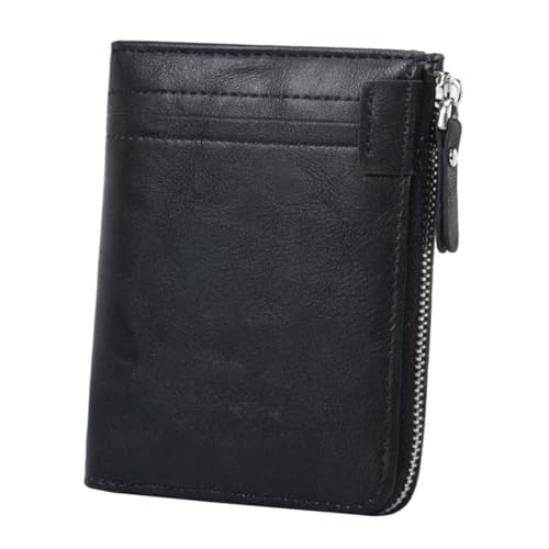 LRXIYODE RFID blockierendes Herrenportemonnaie mit Reißverschluss Modischer Kurzer Geldbeutel mit Multi kartenhalter Vielseitiger Kreditkartenetui Organizer für Business und Alltag von LRXIYODE