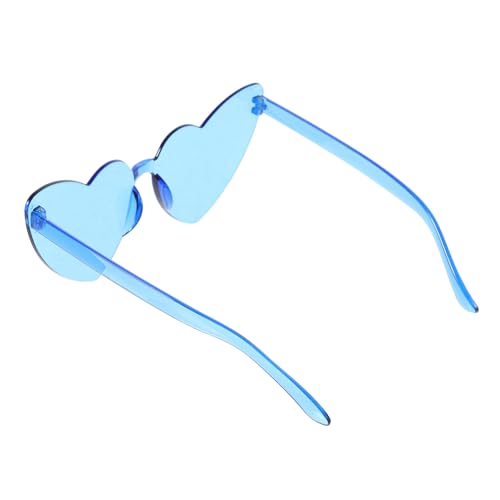 LRXIYODE Randlose Transparente Herz Sonnenbrille aus Pc Material Leichte Partybrille für Damen und Herren Modisches Accessoire für Festivals Junggesellenabschied und Fotoshootings von LRXIYODE