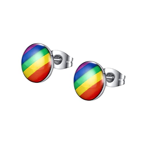 LRXIYODE Regenbogen Ohrringe Gay Pride Schmuck für Männer Frauen Ohrstecker für Lgbt Feiern Täglichen Gebrauch Langlebig LRXIYODE Regenbogen Ohrringe Gay Pride Schmuck für Männer Frauen Ohrstecker für Lgbt Feiern Täglichen Gebrauch Langlebig von LRXIYODE