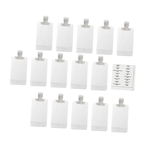 LRXIYODE Reiseflaschen Teilig Transparent Nachfüllbare Kosmetikbeutel Auslaufsicher Lotion Shampoo Duschgel Taschen Organizer für Unterwegs mit Selbststehendem Boden von LRXIYODE