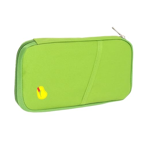LRXIYODE Reisepasshalter Canvas Grün Klein Multifunktional Dokumentenhalter Geldbörse Damen Herren Kompakt Reise Organizer Praktisch Robust für Ausweise und Bargeld von LRXIYODE