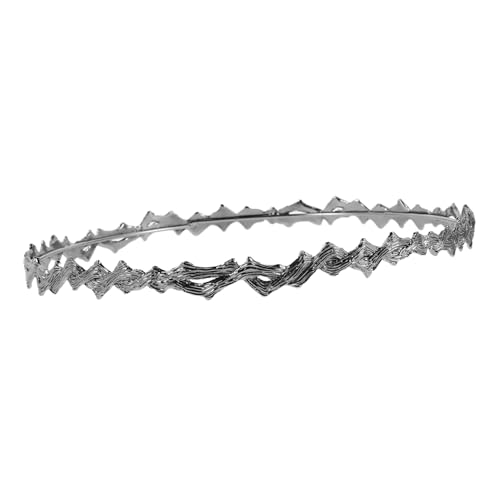 LRXIYODE Vintage Damen Stirnband Mit Geschwungenem Design Rutschfeste Metall-haarreifen Klassisches Haarband Für Make-up Home Party Und Alltag von LRXIYODE