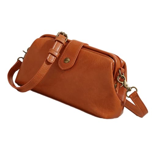 LRXIYODE Retro Damen Umhängetasche aus PU Material Verstellbarer Schulterriemen Modische Crossbody Tasche mit Großem Innenraum Weiche Softshell Handtasche für Alltag und Besondere Anlässe von LRXIYODE