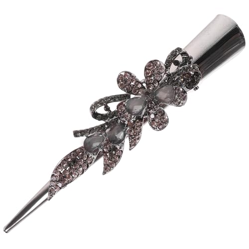 LRXIYODE Retro Großer Haarklammer mit Funkelnden Strasssteinen Rutschfestes Metall Alligatorclip für Eleganter Haarstyling Clip für Damen Geeignet für Alltag und Besondere Anlässe von LRXIYODE