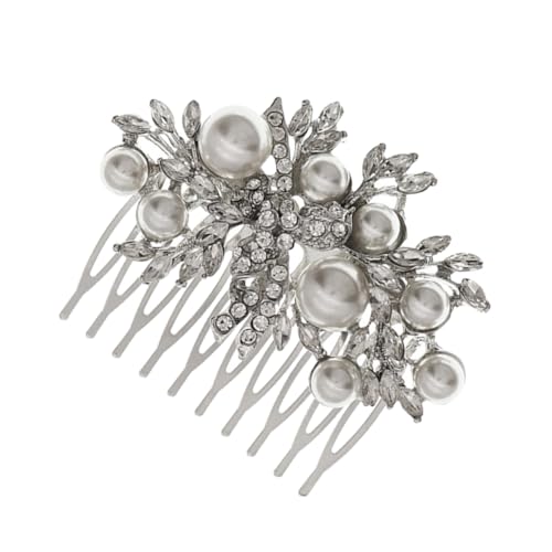 LRXIYODE Retro Haarkamm mit Perlen und Strasssteinen Eleganter Vintage Haarschmuck für Damen für Hochzeit Party Tanz Einfach zu Stecken und Vielseitig Kombinierbar von LRXIYODE