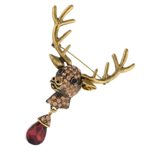 LRXIYODE Retro Hirschbrosche aus stilvoller Anstecknadel für Kleidung Glänzend und Langlebig Vielseitig für Jacken Strickjacken und Kostüme Stilvolles Accessoire für Damen und Herren von LRXIYODE