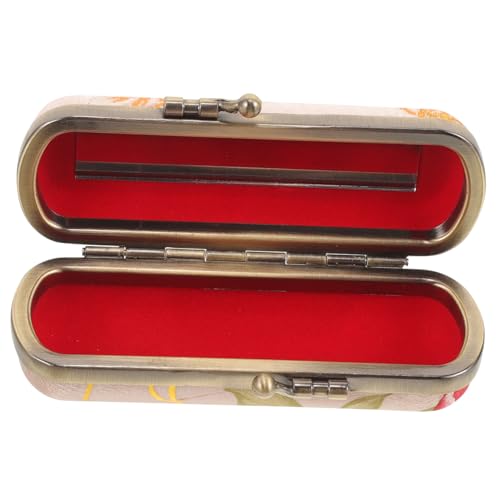 LRXIYODE Retro Lippenstiftbox im Chinesischen Stil Dekorativer Lippenstifthalter mit Spiegel Kompakt und Leicht Vielseitig für Reisen Partys und Alltag für Frauen und Teenager von LRXIYODE