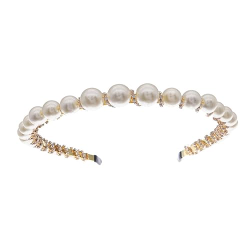 LRXIYODE Retro Perlen Haarreif Damen Handgefertigtes Stirnband für Hochzeit Party Geburtstag Langlebiges Farbbeständiges Leichtes Haarschmuck Accessoire von LRXIYODE