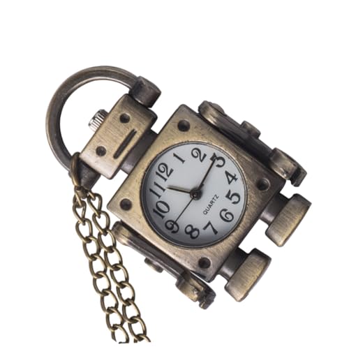 LRXIYODE Retro Roboter Taschenuhr mit Kette Vintage Design Antikem für Männer Frauen Langlebig Strapazierfähig Perfektes Accessoire von LRXIYODE