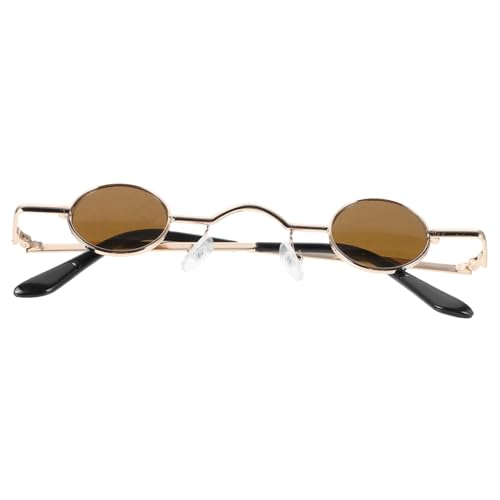 LRXIYODE Retro Runde Sonnenbrille Kreisform Hip Hop Stil Leichtes Pc Metall Material Kompakt Für Alltag Party Karneval Fasching Unisex von LRXIYODE