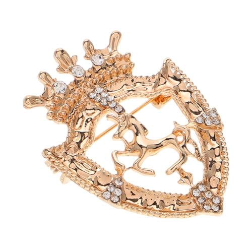 LRXIYODE Vintage-männer-anstecknadel Mit Kronendesign Zinklegierung Pferde-abzeichen Modeschmuck Brosche Für Anzüge Langlebig Hochwertiges Handwerk von LRXIYODE