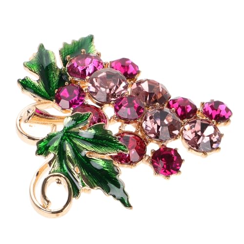 LRXIYODE Rhinestone Brosche Traubenform Handarbeit Vielseitiger Ansteckpin für Pullover Schals Hüte und Rucksäcke Festlicher Schmuck für Damen zu Weihnachten und Feiertagen von LRXIYODE