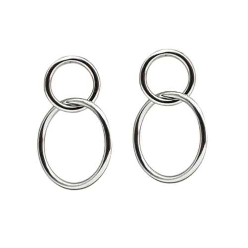 LRXIYODE Runde Sterling Silber Ohrringe Damen Ohrstecker Leicht Kreativ Geometrisch Schmuck Geschenkidee von LRXIYODE