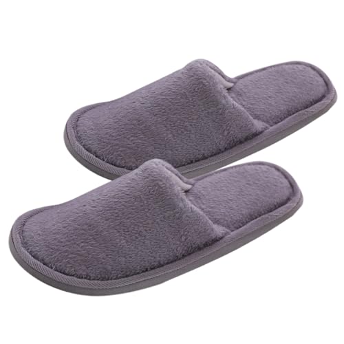 LRXIYODE Rutschfeste Warme Baumwoll Hausschuhe mit Plüschfutter Flauschig und Atmungsaktiv für Damen und Herren Winter Pantoffeln für Drinnen und Zuhause von LRXIYODE