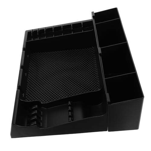 LRXIYODE Salon Organizer aus Robustem Abs Multifunktionales Clippers Tray mit Fächern für Friseurscheren und Haarschneidemaschinen Praktischer Aufbewahrungskasten für Barber Tools Schwarz von LRXIYODE