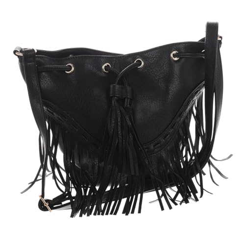 LRXIYODE Schicke Crossbody Bag mit Quasten PU Polyester Vielseitig als Schulter Umhängetasche Tragbar Modisch Zeitlos für Damen im Alltag und Outdoor einsatz von LRXIYODE