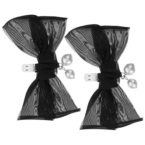 LRXIYODE Schleifen schuhclips Damen Abnehmbar Bowknot Schuhdekoration mit Perlen Elegant für Hochzeit High Heels Vielseitig Wiederverwendbar Modische Schuhaccessoires von LRXIYODE