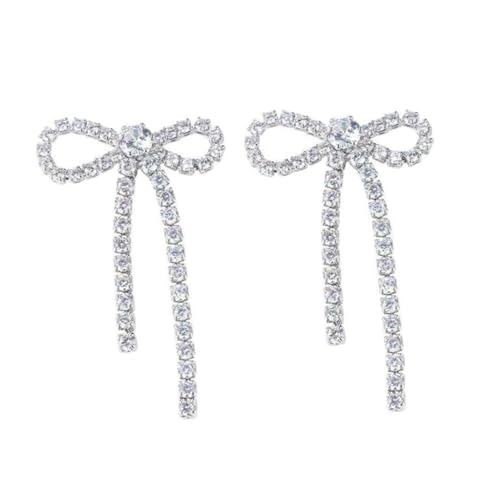 LRXIYODE Schleifenohrring Damen Ohrclip Ohrloch Modisch Verarbeitung Langlebig Eleganter Schmuck für Frauen Geschenkidee Alltag und Party von LRXIYODE