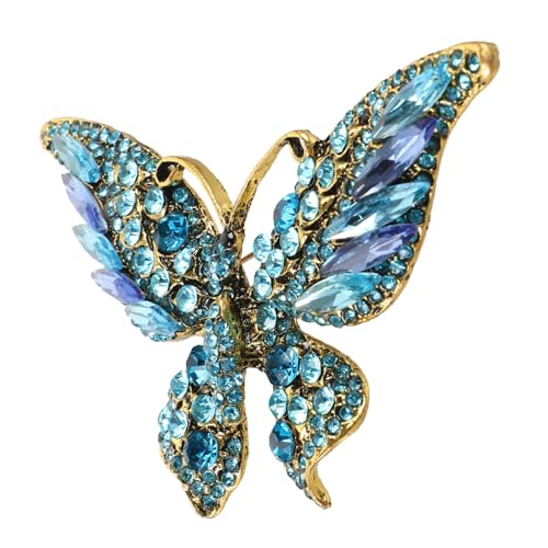 LRXIYODE Schmetterling Brosche Damen Anstecknadel aus Legierung mit Strass Langlebig Farbecht Sicherer Halt für Jacken Mäntel und Rucksäcke Modisches Accessoire für Frauen von LRXIYODE