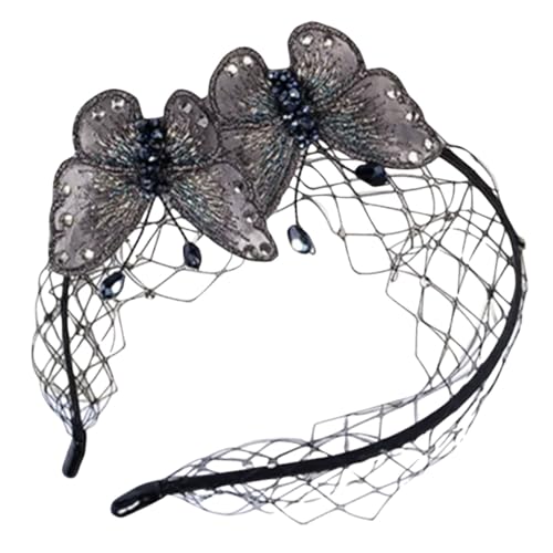 LRXIYODE Schmetterling Haarreif Damen Leichtes Netz Stirnband mit Funkelnden Strasssteinen Modisches Haarschmuck Accessoire für Alltag Party Geeignet LRXIYODE Schmetterling Haarreif Damen Leichtes Netz Stirnband mit Funkelnden Strasssteinen Modisches Haarschmuck Accessoire für Alltag Party Geeignet von LRXIYODE
